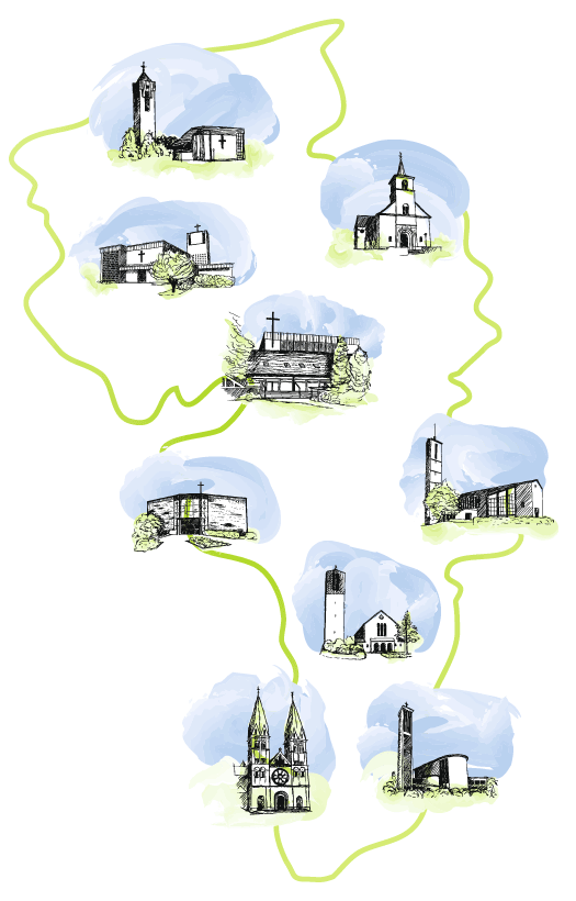 Übersichtskarte Kirchen